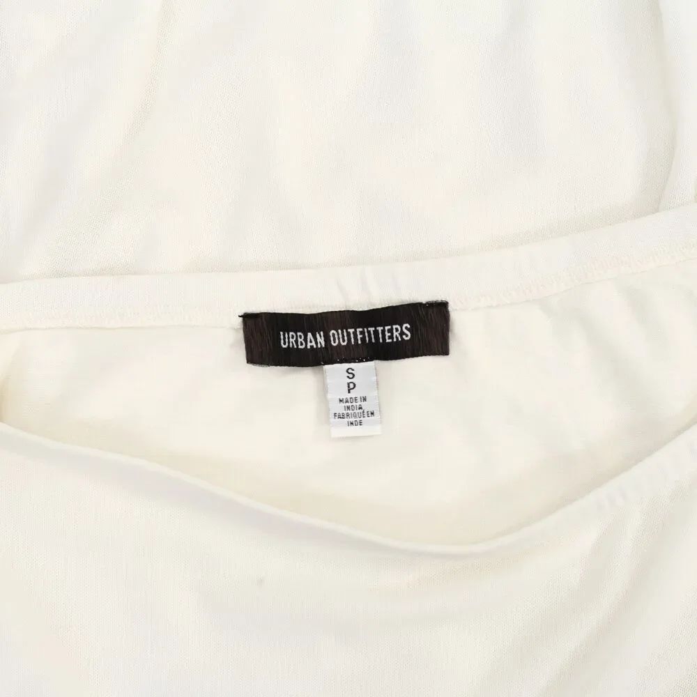 Urban Outfitters UO Never Miss Asymmetric Midi Skirt Mid-Rise White S 287132